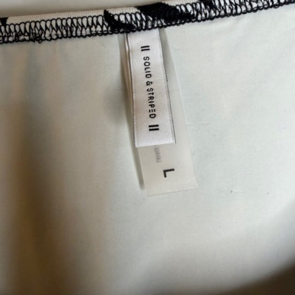 SOLID & STRIPED Black and White Long Sleeve Bikini Top - Picture 5 of 5